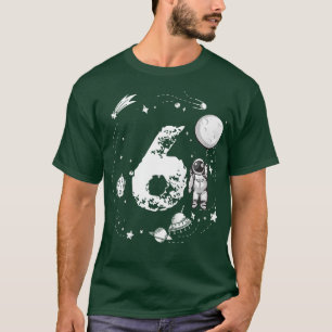 T-shirt Enfants astronaute spatiale 6e anniversaire pour a