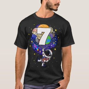 T-shirt Enfants astronaute spatiale 7e anniversaire garçon