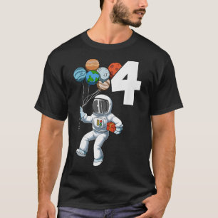 T-shirt Enfants astronaute tenue d'anniversaire 4 Espace e