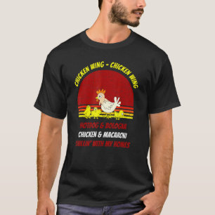 T-shirt Enfants aux ailes de poulet Coucher de soleil rétr
