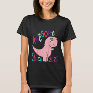 T-shirt Enfants Awesome Depuis 2020 Dinosaur Dino Pour Enf