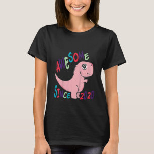 T-shirt Enfants Awesome Depuis 2020 Dinosaur Dino Pour Enf