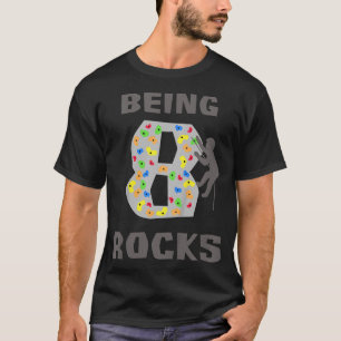 T-shirt Enfants ayant 8 ans Rocks Funny Rock Climber 8t