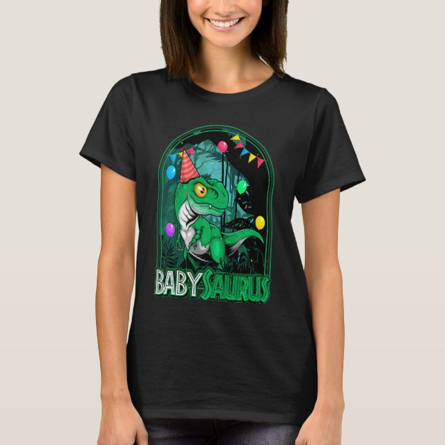 T-shirt Enfants Babysaurus Trex Dinosaur Garçon fille jume (Devant)