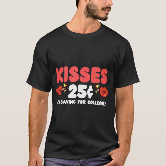 T-shirt Enfants Baisers 25 Cents Toddler Funny Valentine D (Devant)