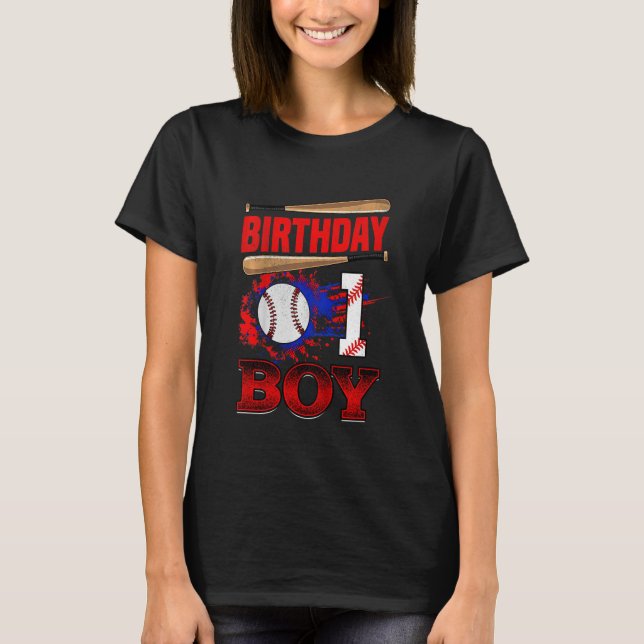 T-shirt Enfants Baseball Anniversaire Garçon 1 Anniversair (Devant)