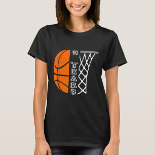 T-shirt Enfants Basketball Anniversaire Pour Garçons 8 Ans