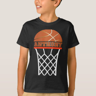T-shirt Enfants Basketball Anthony Personnalisé Nom Cadeau