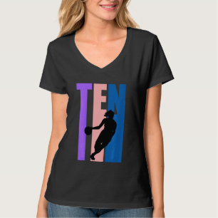 T-shirt Enfants Basketball fille 10 aujourd'hui Anniversai
