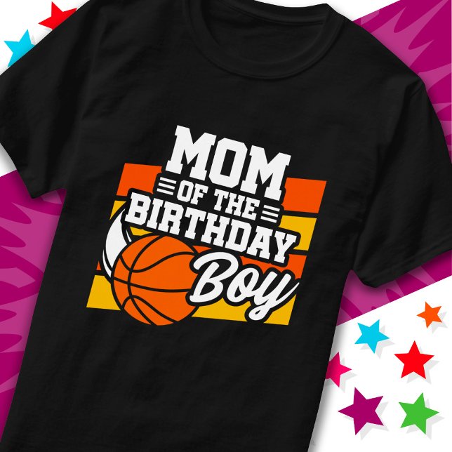 T-shirt Enfants Basketball Party Maman of the Birthday Boy (Créateur téléchargé)