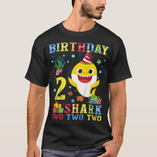 T-shirt Enfants Bébé Cute Shark 2e anniversaire garçon fil