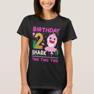 T-shirt Enfants Bébé Cute Shark 2e anniversaire garçon fil