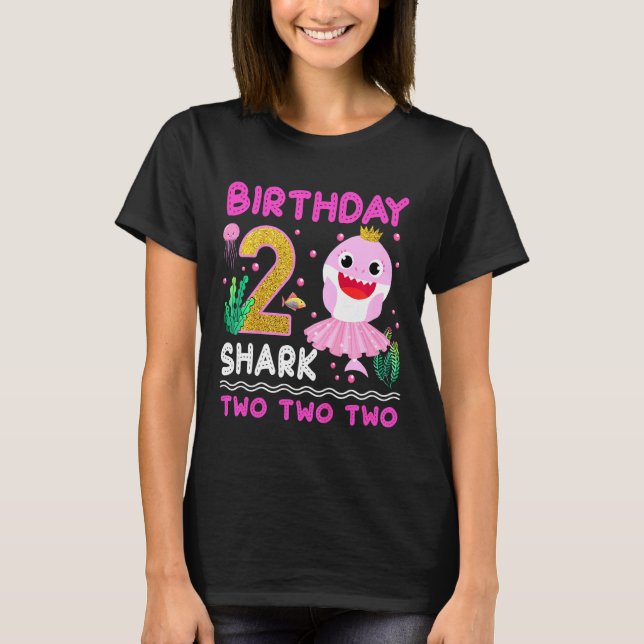 T-shirt Enfants Bébé Cute Shark 2e anniversaire garçon fil (Devant)