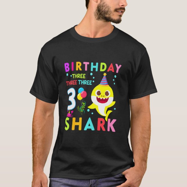 T-shirt Enfants Bébé Cute Shark 2e anniversaire garçon fil (Devant)