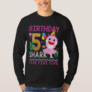 T-shirt Enfants Bébé Cute Shark 5e anniversaire garçon fil