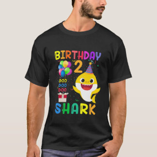 T-shirt Enfants Bébé Cute Shark Anniversaire Garçon 2 ans