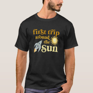 T-shirt Enfants Bébé Espace Extérieur 1er Anniversaire Pre