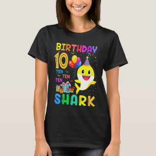 T-shirt Enfants Bébé Petit Requin 10e anniversaire Garçon 