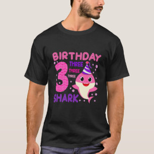 T-shirt Enfants bébé requin 3 ans 3e anniversaire Doo Doo 
