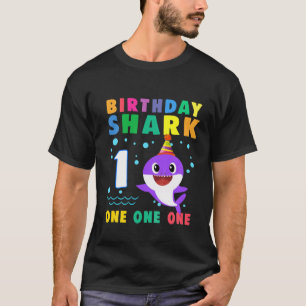 T-shirt Enfants Bébé Requin mignon 1Er Anniversaire Gar