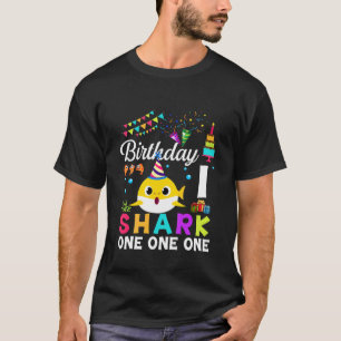 T-shirt Enfants Bébé Requin mignon 1Er Anniversaire Garçon