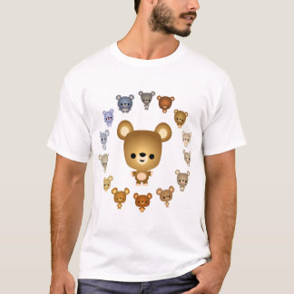 T-shirt Enfants Bébés Ours Caricature mignonne