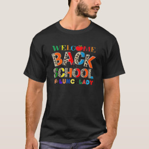 T-shirt Enfants Bienvenue À L'École Déjeuner Lady Leopard 