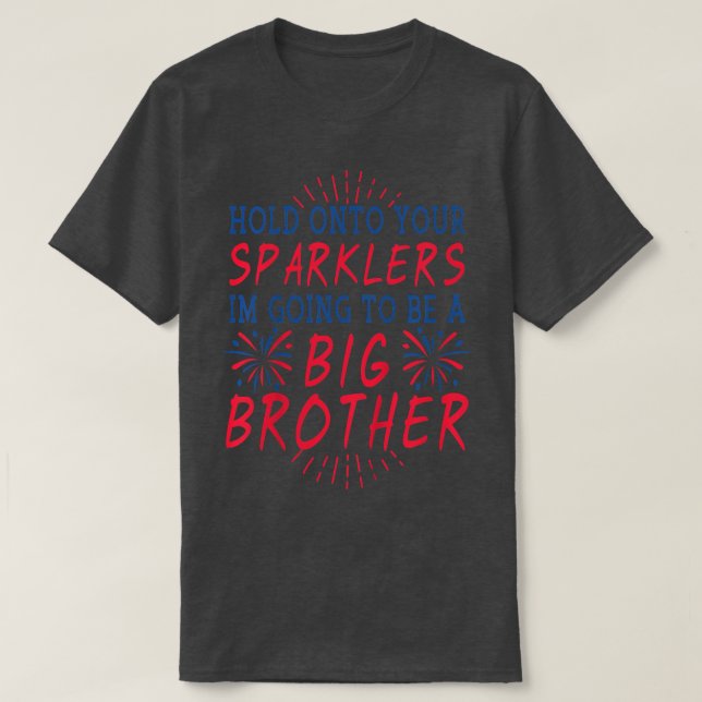 T-shirt Enfants Big Brother Sparkler USA 4 juillet Pregnan (Design devant)