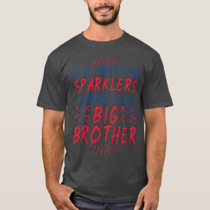 T-shirt Enfants Big Brother Sparkler USA 4 juillet Pregnan