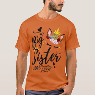 T-shirt Enfants Big Sister Enfin 2021 Bientôt être BigSist