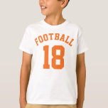 T-shirt Enfants blancs et orange | Sports Jersey Design<br><div class="desc">Enfants blancs et orange | Sports Jersey Design ・ Kids Football Jersey T-Shirt</div>