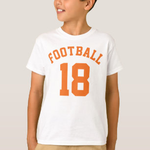 T-shirt Enfants blancs et orange   Sports Jersey Design