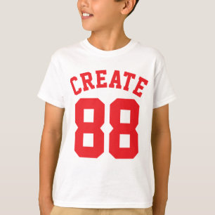 T-shirt Enfants blancs et rouges   Sports Jersey Design
