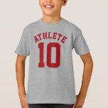T-shirt Enfants blancs et rouges | Sports Jersey Design<br><div class="desc">Enfants blancs et rouges | Sports Jersey Design ・ Kids Football Jersey T-Shirt</div>