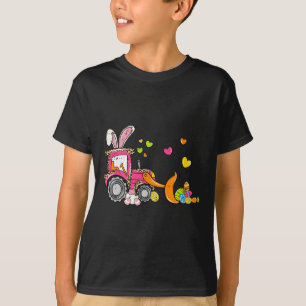 T-shirt Enfants Bulldozer Easter Bunny Oeufs Cute Camion G