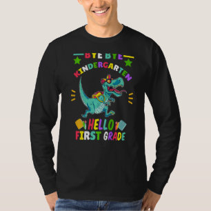 T-shirt Enfants Bye Bye Kindergarten Hello 1ère année Dino