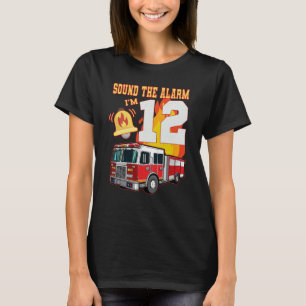 T-shirt Enfants Camion d'incendie 12e anniversaire garçon