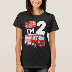 T-shirt Enfants Camion d'incendie Vieux 2ème anniversaire