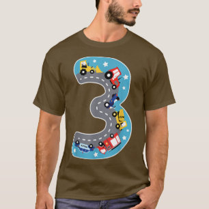 T-shirt Enfants Camions 3e fête d'anniversaire Trois ans