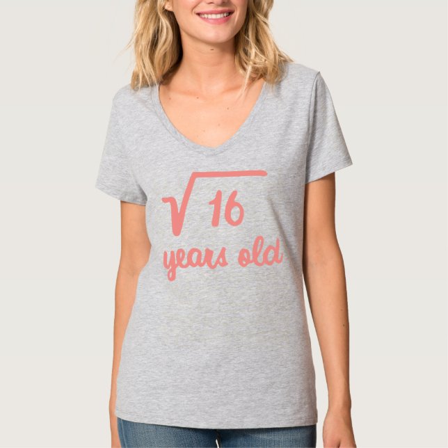 T-shirt Enfants Carré Racine de 16 Amateurs de maths 4 ans (Devant)