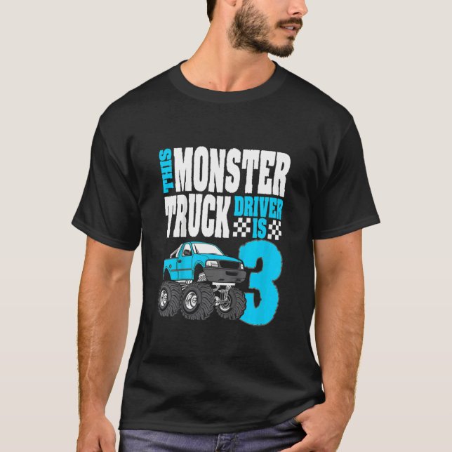 T-shirt Enfants Ce Chauffeur De Camion Monster Est 3 Anniv (Devant)