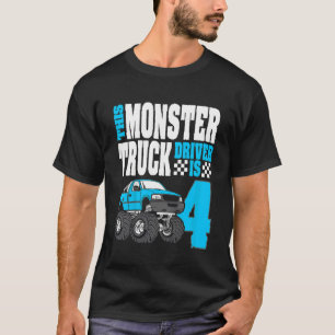 T-shirt Enfants Ce Monster Chauffeur De Camion Est 4 Anniv