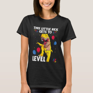 T-shirt Enfants Ce petit Rex arrive au niveau 7 ans Birthd