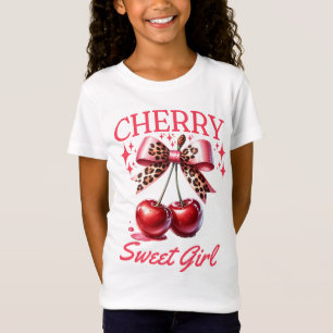 T-Shirt Enfants Cerise vintage et arc rose