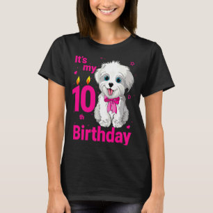 T-shirt Enfants C'est mon 10e anniversaire Chien 10 ans Ch