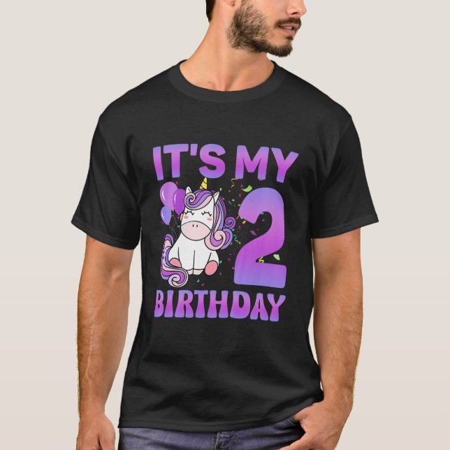 T-shirt Enfants C'est mon 2e anniversaire 2 ans Anniversai (Devant)