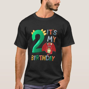 T-shirt Enfants C'est mon 2e Anniversaire Dragon 2 Anniver