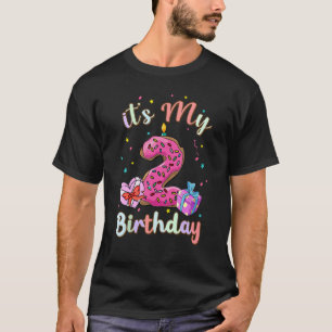 T-shirt Enfants C'est mon 2e anniversaire gâteau beigne 2