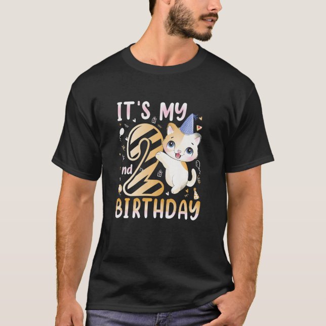 T-shirt Enfants C'est mon 2e anniversaire pour la mignonne (Devant)