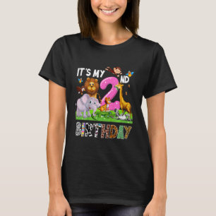 T-shirt Enfants C'est mon 2e anniversaire Zoo Jungle Safar